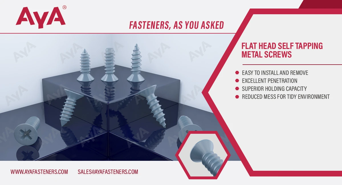 Flat Head Self Tapping Metal Screws-AYA Fasteners-advanatage